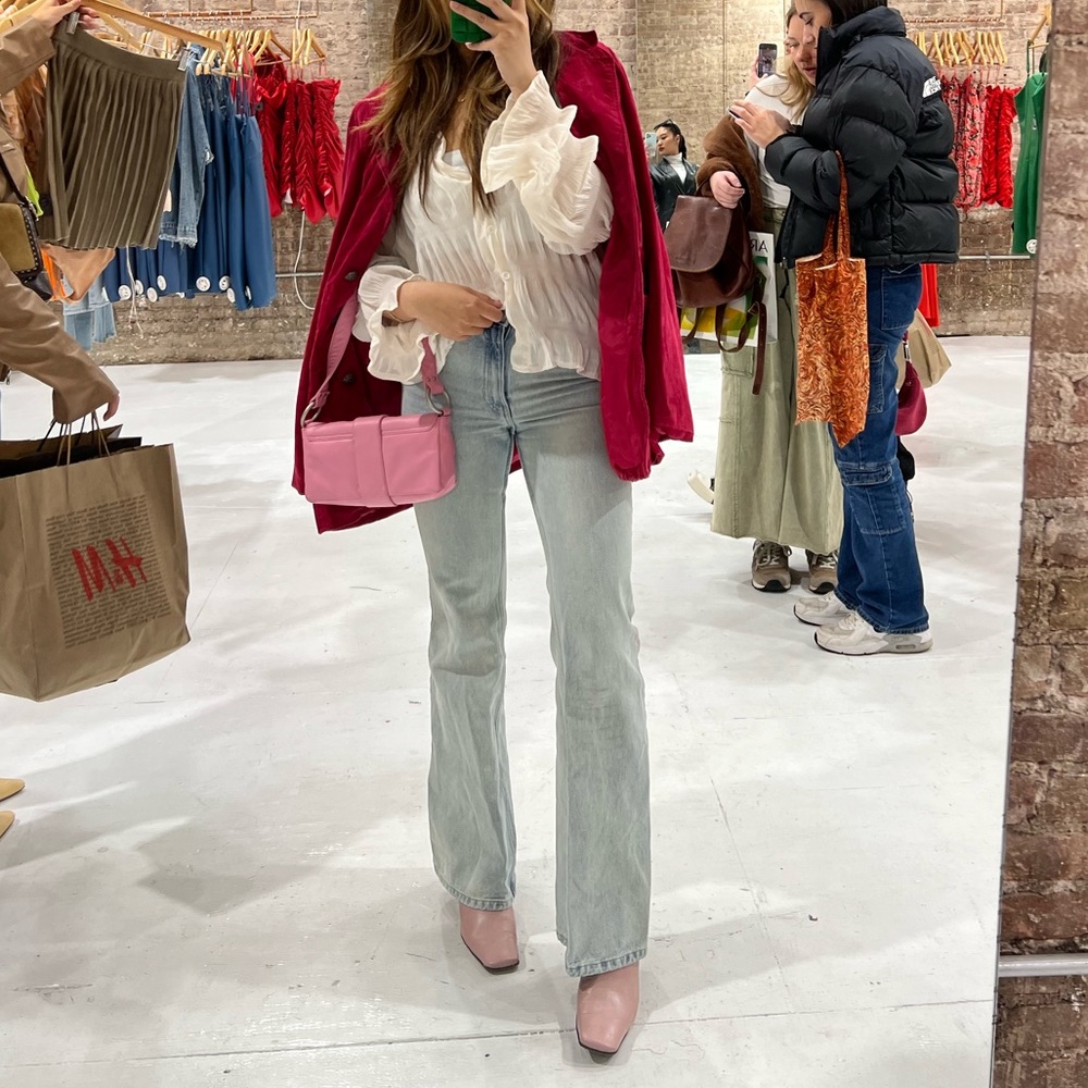 Pink suede blazer/coat